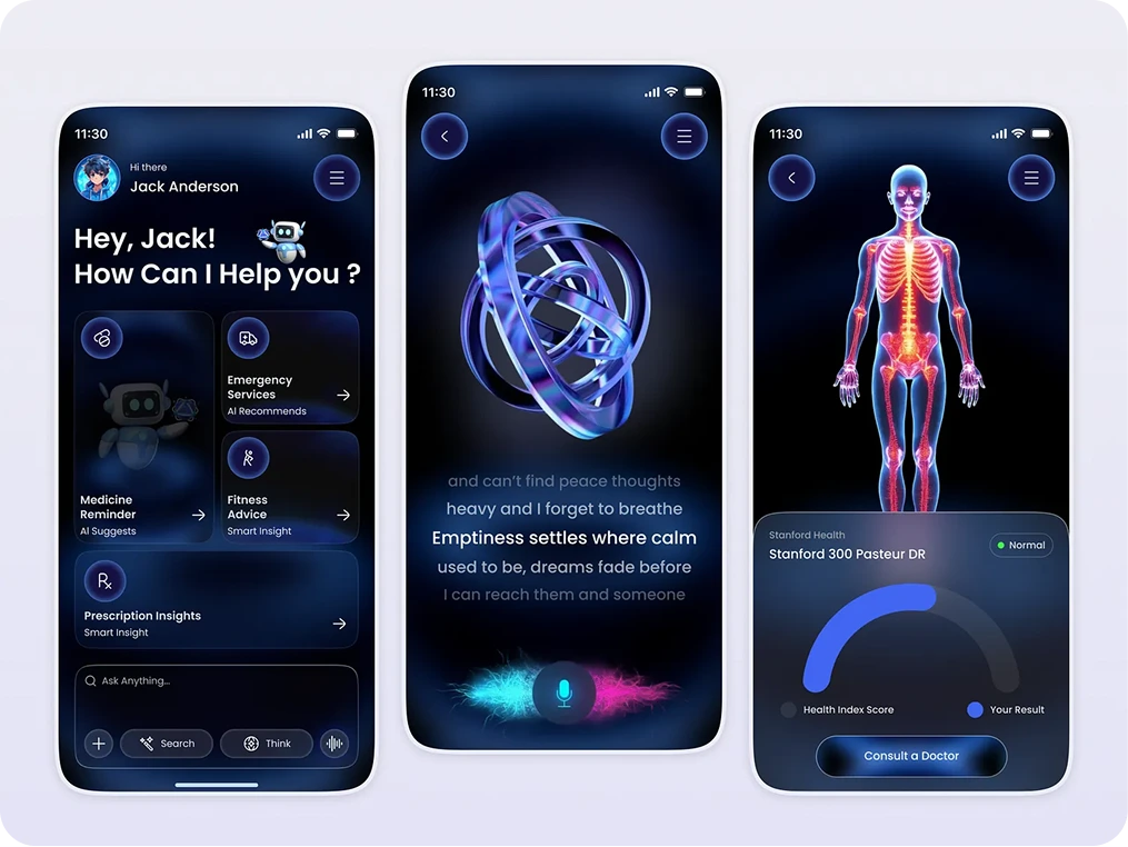 Healthcare data analytics dashboard